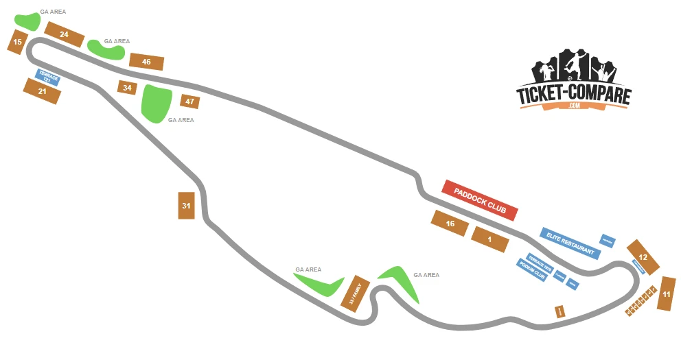 Circuit Gilles Villeneuve Seating Plan