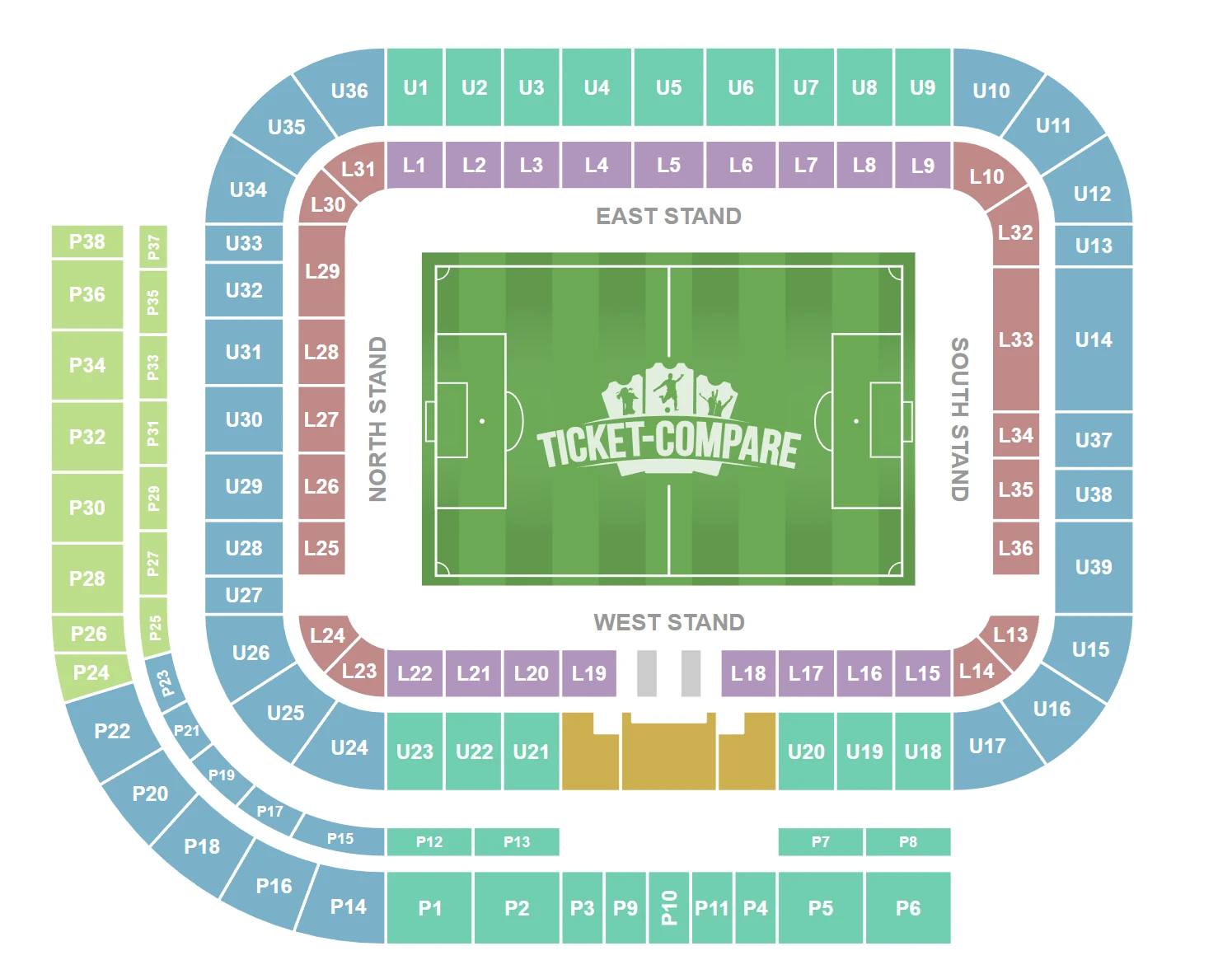 Stadium of Light Seating Plan