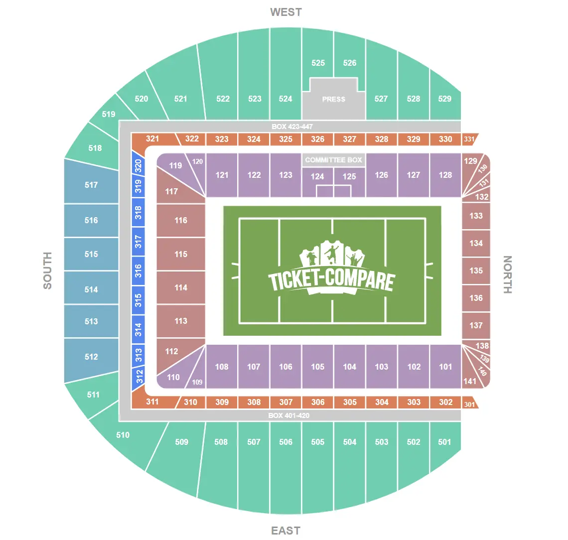 Aviva stadium seating plan
