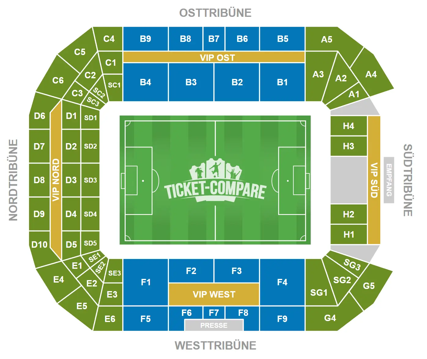 BayArena Seating Plan