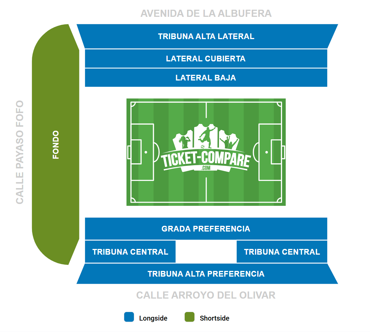 Campo de Futbol de Vallecas Seating Plan