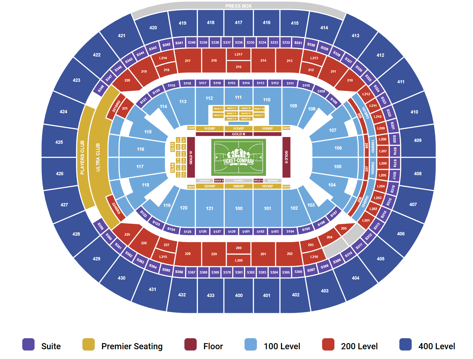 Capital One Arena - DC Seating Plan