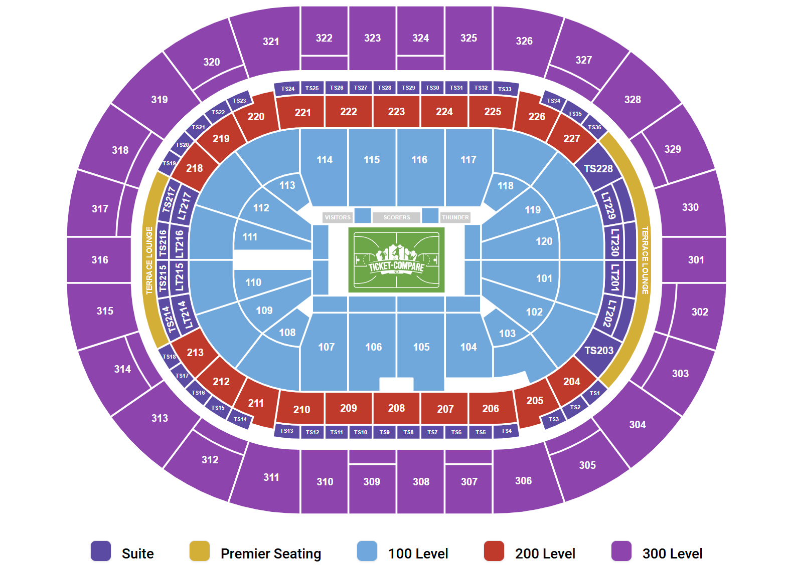Paycom Center - OK Seating Chart