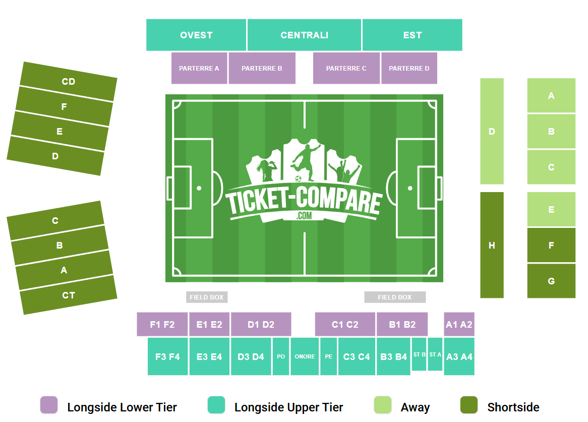 Stadio Giuseppe Sinigaglia Seating Plan