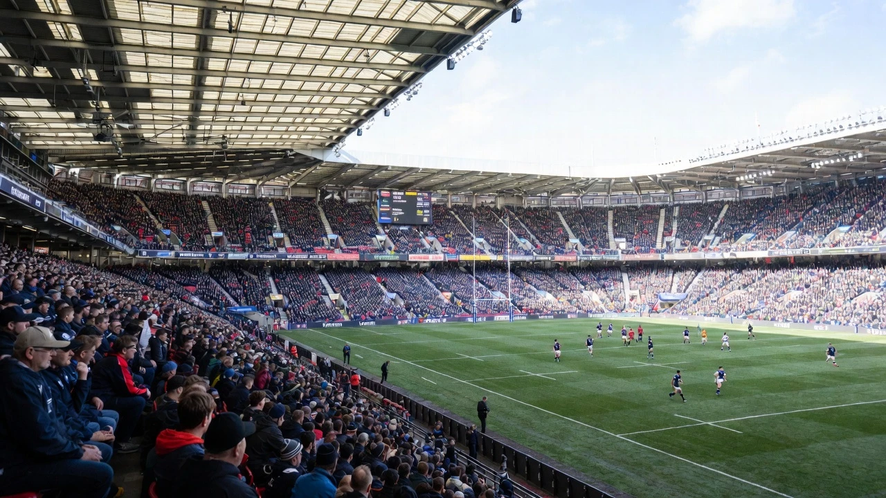 How to Buy Scotland vs France Six Nations Rugby Tickets background image
